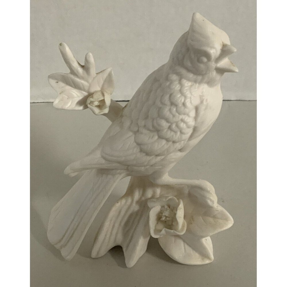 Vintage Unpainted Ceramic “Northern Cardinal” Figurine (See Desc.)